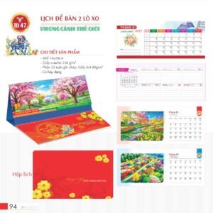 Lịch Để Bàn 2027 TD Mẫu TD47 (14 x 24cm) Quà Tặng Tri Ân Ngành Giáo Dục & Nhà Trường in logo doanh nghiệp quà tặng Tết tại Quà Tặng Giáo Dục VN