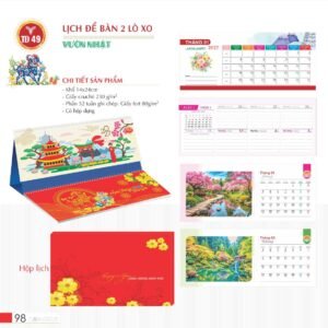 Lịch Để Bàn 2027 TD Mẫu TD49 (14 x 24cm) Quà Tặng Tri Ân Ngành Giáo Dục & Nhà Trường in logo doanh nghiệp quà tặng Tết tại Quà Tặng Giáo Dục VN