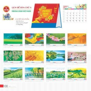 Lịch Bàn Chữ A 2027 TD Mẫu TD50 (19 x 19cm) Quà Tặng Tri Ân Ngành Giáo Dục & Nhà Trường in logo doanh nghiệp quà tặng Tết tại Quà Tặng Giáo Dục VN