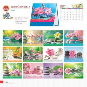Lịch Bàn Chữ A 2027 TD Mẫu TD54 (19 x 19cm) Quà Tặng Tri Ân Ngành Giáo Dục & Nhà Trường in logo doanh nghiệp quà tặng Tết tại Quà Tặng Giáo Dục VN