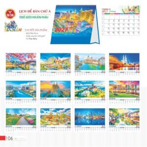 Lịch Bàn Chữ A 2027 TD Mẫu TD56 (19 x 19cm) Quà Tặng Tri Ân Ngành Giáo Dục & Nhà Trường in logo doanh nghiệp quà tặng Tết tại Quà Tặng Giáo Dục VN