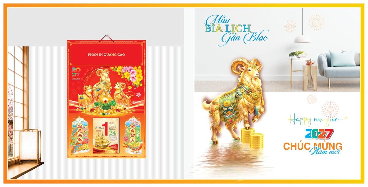 Bìa Lịch Treo Gắn Bloc TPNBIA01 Quà Tặng Tri Ân Ngành Giáo Dục & Nhà Trường