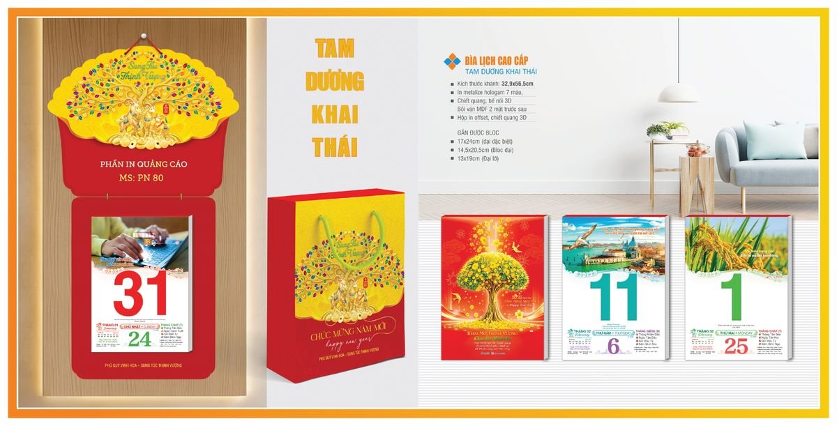 Bìa Lịch Treo Gắn Bloc TPNBIA02 Quà Tặng Tri Ân Ngành Giáo Dục & Nhà Trường
