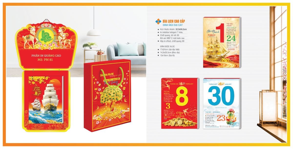 Bìa Lịch Treo Gắn Bloc TPNBIA03 Quà Tặng Tri Ân Ngành Giáo Dục & Nhà Trường