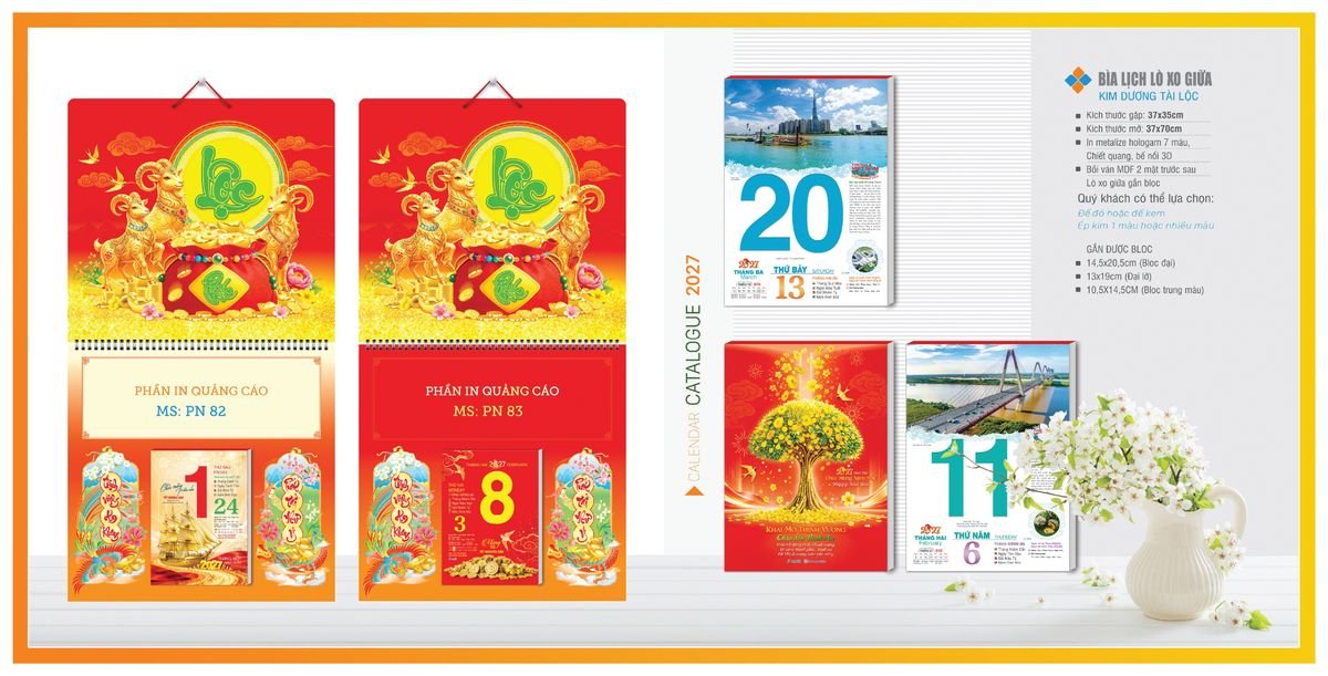 Bìa Lịch Treo Gắn Bloc TPNBIA04 Quà Tặng Tri Ân Ngành Giáo Dục & Nhà Trường