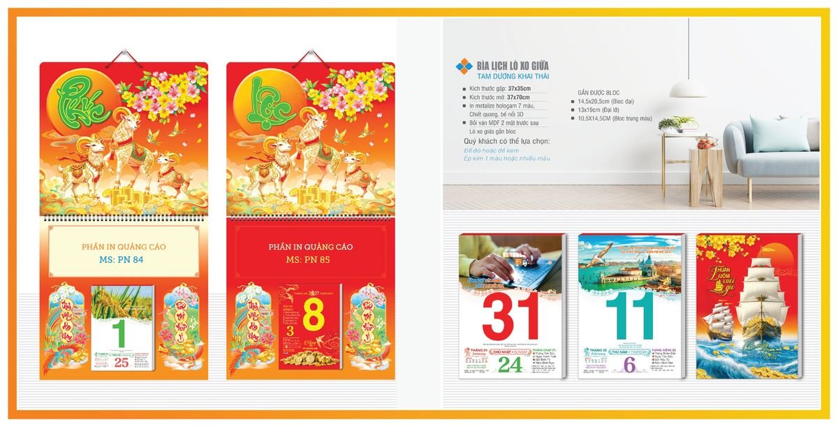 Bìa Lịch Treo Gắn Bloc TPNBIA05 Quà Tặng Tri Ân Ngành Giáo Dục & Nhà Trường