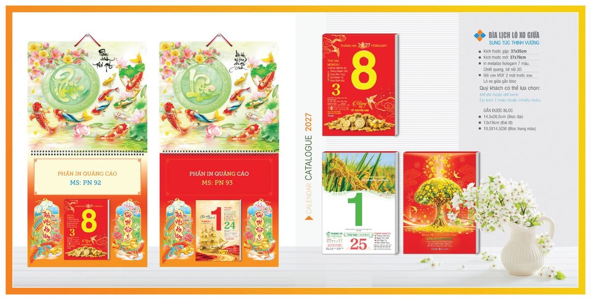 Bìa Lịch Treo Gắn Bloc TPNBIA09 Quà Tặng Tri Ân Ngành Giáo Dục & Nhà Trường