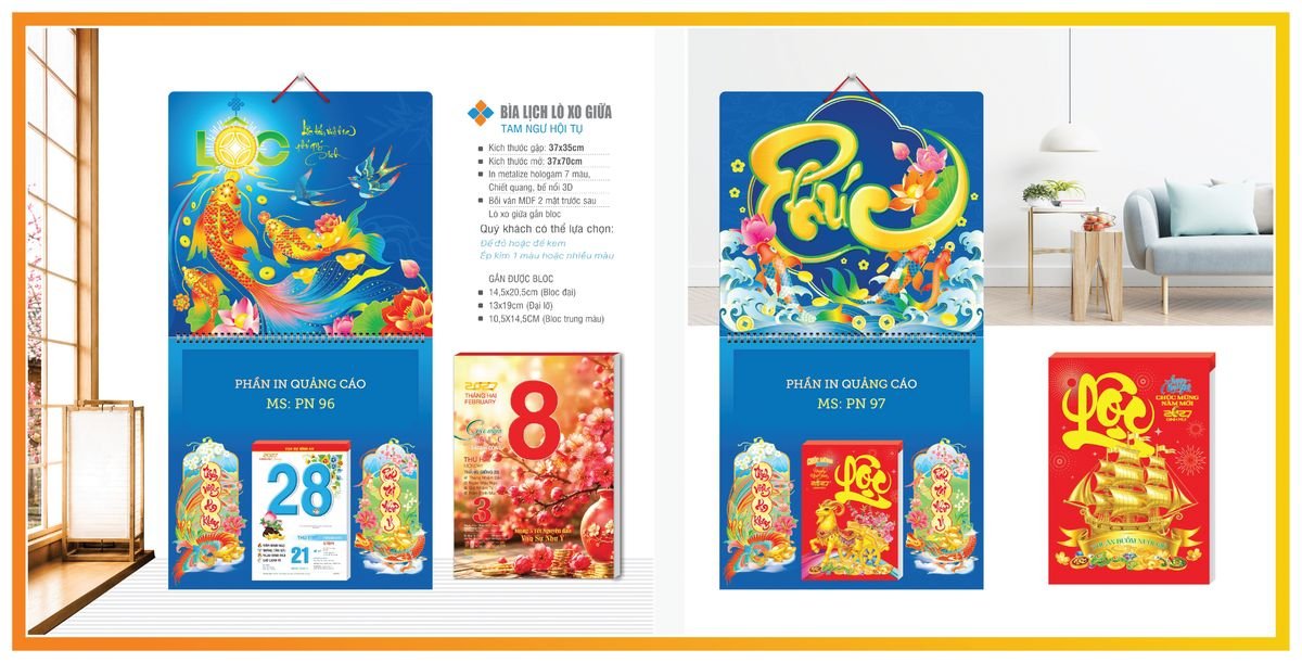 Bìa Lịch Treo Gắn Bloc TPNBIA11 Quà Tặng Tri Ân Ngành Giáo Dục & Nhà Trường