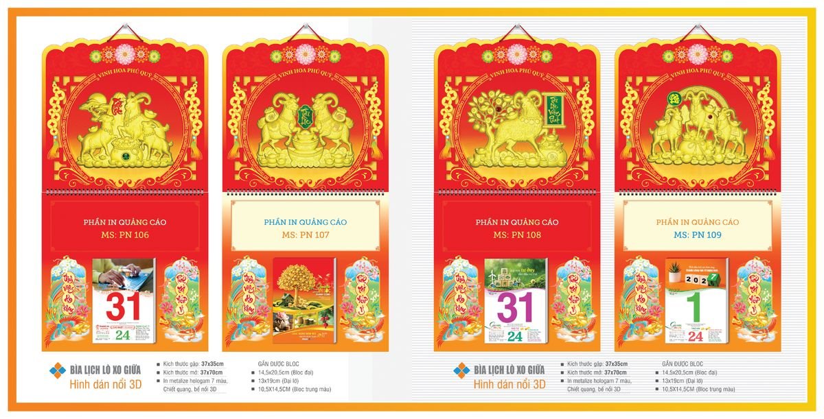 Bìa Lịch Treo Gắn Bloc TPNBIA14 Quà Tặng Tri Ân Ngành Giáo Dục & Nhà Trường