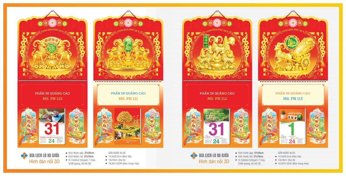 Bìa Lịch Treo Gắn Bloc TPNBIA15 Quà Tặng Tri Ân Ngành Giáo Dục & Nhà Trường