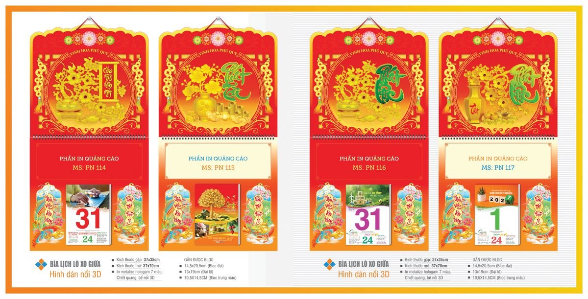 Bìa Lịch Treo Gắn Bloc TPNBIA16 Quà Tặng Tri Ân Ngành Giáo Dục & Nhà Trường