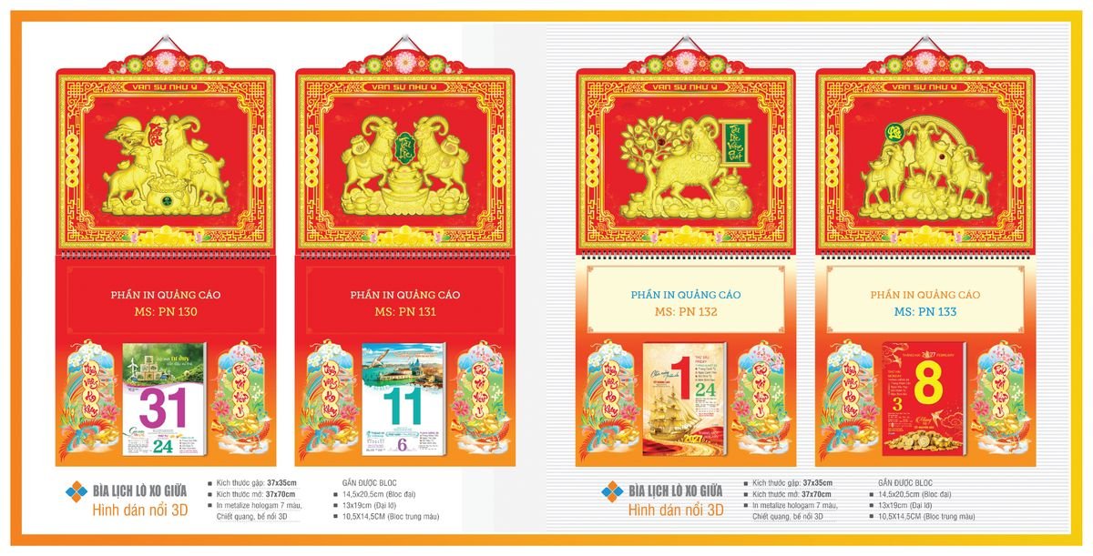 Bìa Lịch Treo Gắn Bloc TPNBIA20 Quà Tặng Tri Ân Ngành Giáo Dục & Nhà Trường