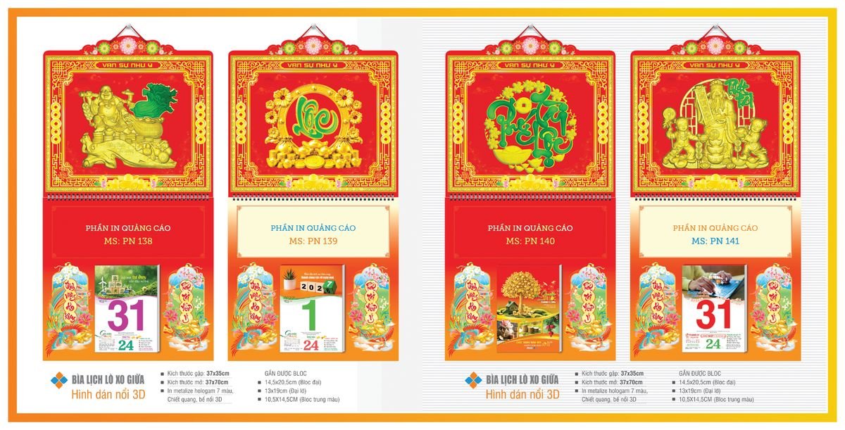 Bìa Lịch Treo Gắn Bloc TPNBIA22 Quà Tặng Tri Ân Ngành Giáo Dục & Nhà Trường