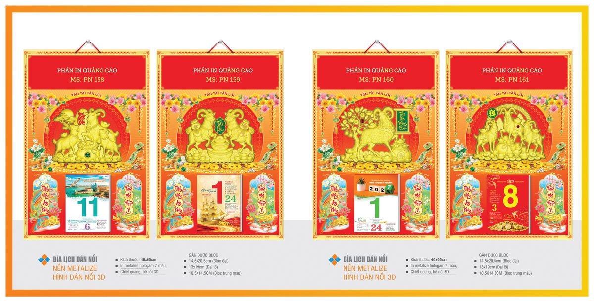 Bìa Lịch Treo Gắn Bloc TPNBIA27 Quà Tặng Tri Ân Ngành Giáo Dục & Nhà Trường