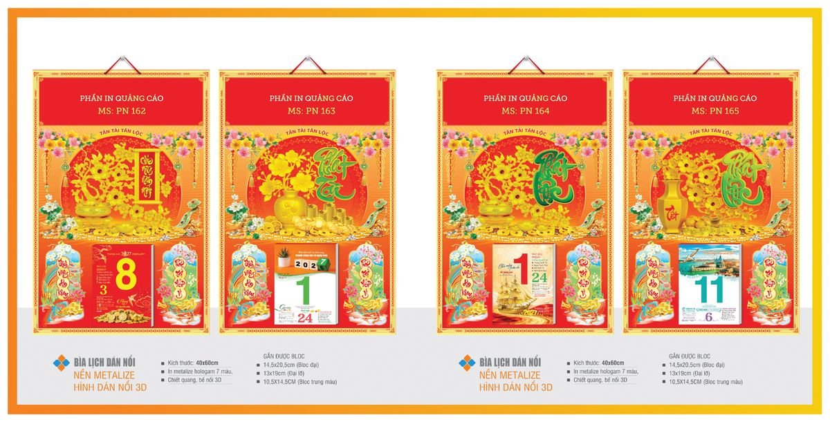 Bìa Lịch Treo Gắn Bloc TPNBIA28 Quà Tặng Tri Ân Ngành Giáo Dục & Nhà Trường
