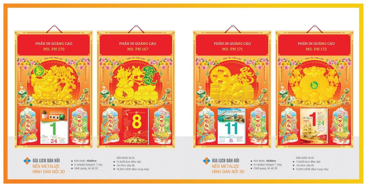 Bìa Lịch Treo Gắn Bloc TPNBIA30 Quà Tặng Tri Ân Ngành Giáo Dục & Nhà Trường