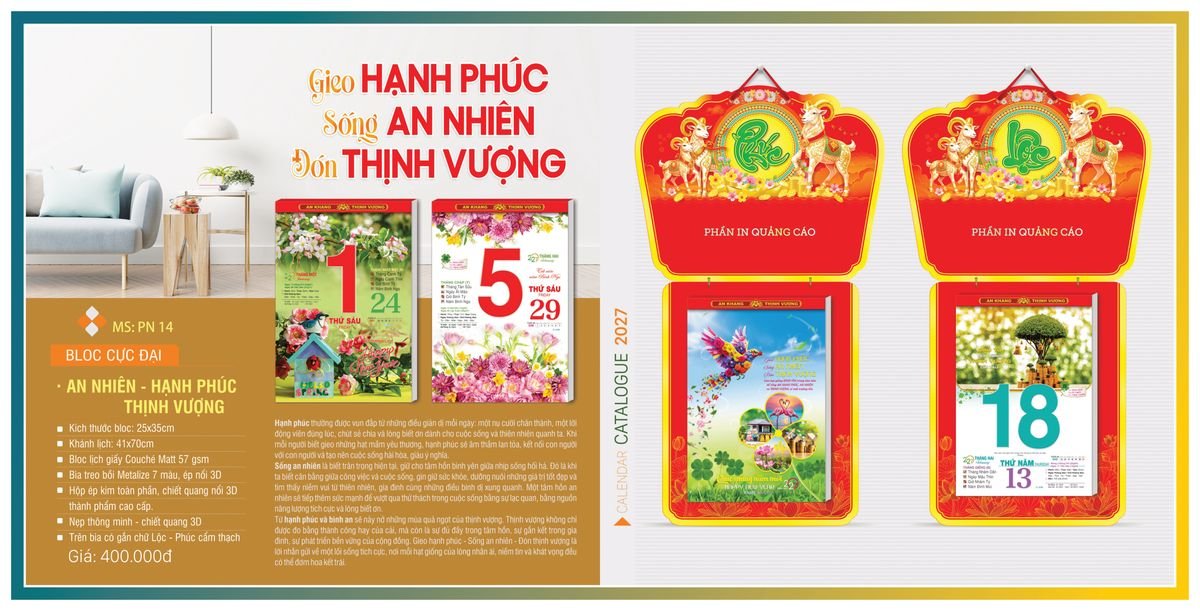 Lịch Bloc TPN 2027 TPNBLOC17 Quà Tặng Tri Ân Ngành Giáo Dục & Nhà Trường