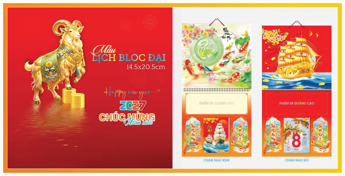 Lịch Bloc TPN 2027 TPNBLOC62 Quà Tặng Tri Ân Ngành Giáo Dục & Nhà Trường