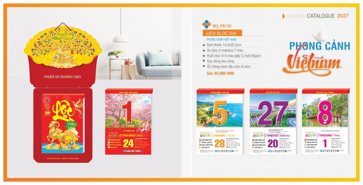 Lịch Bloc TPN 2027 TPNBLOC66 Quà Tặng Tri Ân Ngành Giáo Dục & Nhà Trường