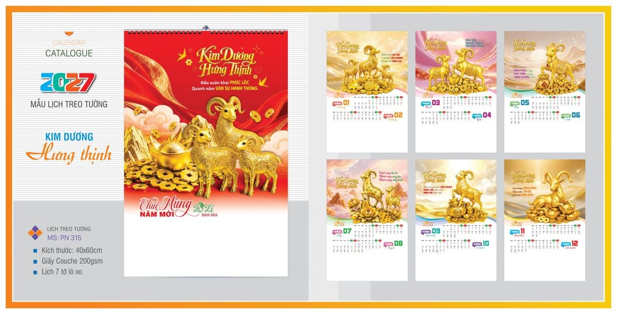 Lịch 7 Tờ Lò Xo TPNLX05 Quà Tặng Tri Ân Ngành Giáo Dục & Nhà Trường
