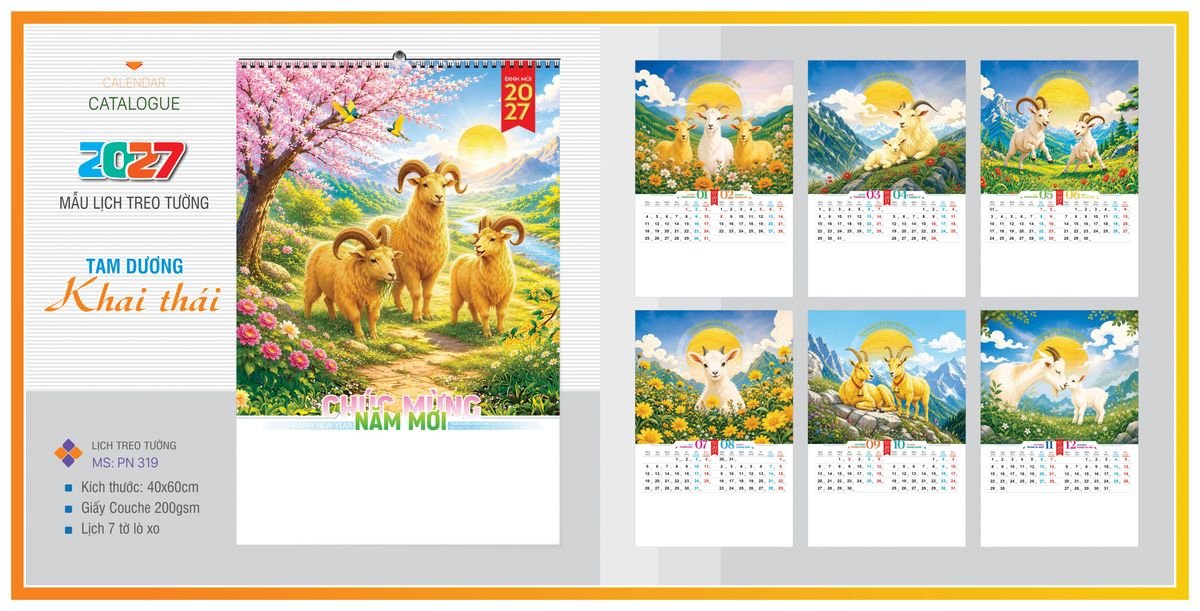 Lịch 7 Tờ Lò Xo TPNLX09 Quà Tặng Tri Ân Ngành Giáo Dục & Nhà Trường