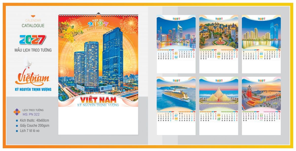 Lịch 7 Tờ Lò Xo TPNLX12 Quà Tặng Tri Ân Ngành Giáo Dục & Nhà Trường