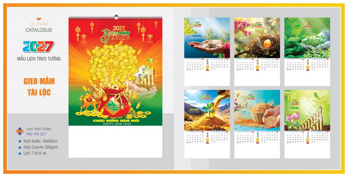 Lịch 7 Tờ Lò Xo TPNLX17 Quà Tặng Tri Ân Ngành Giáo Dục & Nhà Trường