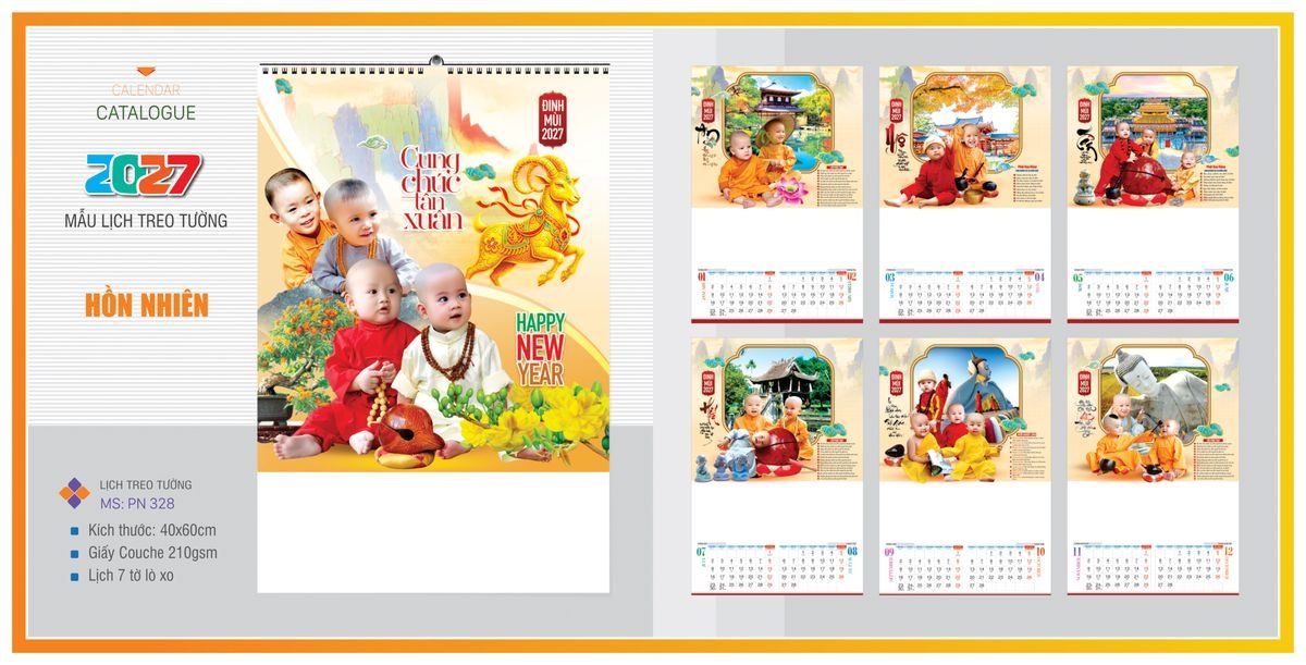 Lịch 7 Tờ Lò Xo TPNLX18 Quà Tặng Tri Ân Ngành Giáo Dục & Nhà Trường