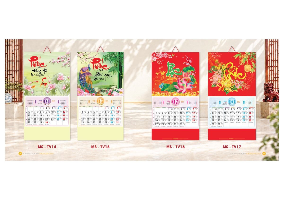Lịch Bìa Treo Gắn Bloc 2027 TV13 Quà Tặng Tri Ân Ngành Giáo Dục & Nhà Trường