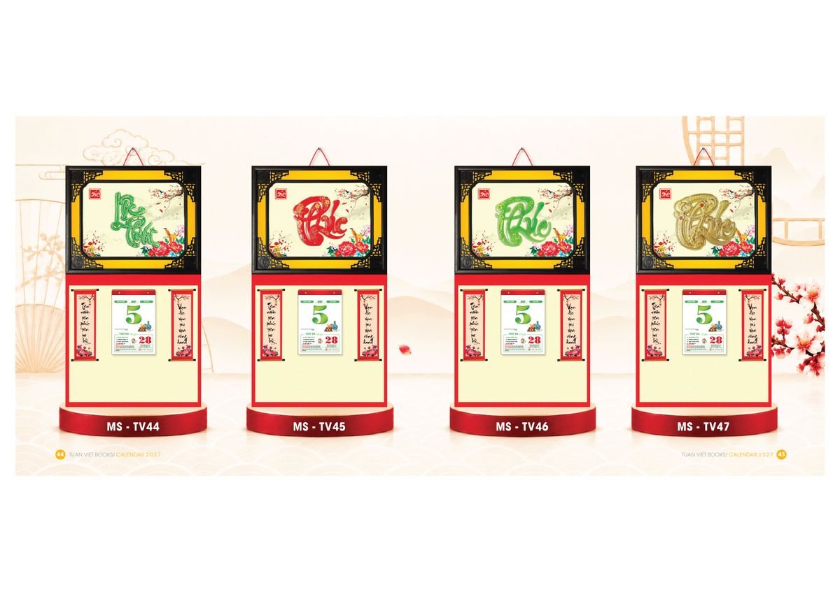 Lịch Bìa Treo Gắn Bloc 2027 TV23 Quà Tặng Tri Ân Ngành Giáo Dục & Nhà Trường