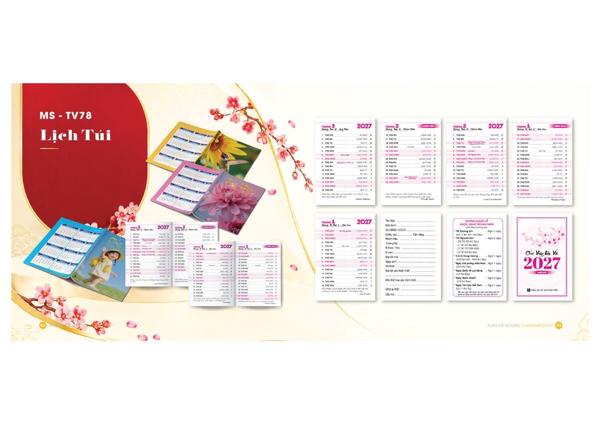 Lịch Để Bàn TV 2027 TV32 Quà Tặng Tri Ân Ngành Giáo Dục & Nhà Trường