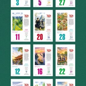 Lịch Bloc 2027 VHVN Mẫu VHVN-06 (29 x 41 cm) Quà Tặng Tri Ân Ngành Giáo Dục & Nhà Trường