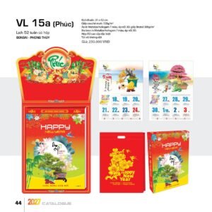 Lịch 52 Tuần 2027 VL Mẫu VL16 (31 x 42 cm) Quà Tặng Tri Ân Ngành Giáo Dục & Nhà Trường in logo doanh nghiệp quà tặng Tết tại Quà Tặng Giáo Dục VN