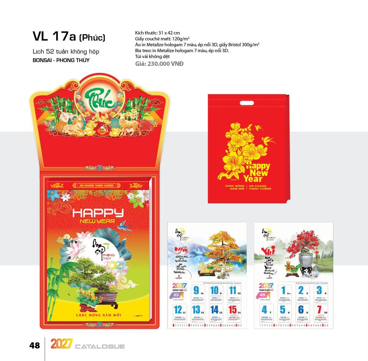 Lịch 52 Tuần 2027 VL Mẫu VLLB01 (31 x 42cm) Quà Tặng Tri Ân Ngành Giáo Dục & Nhà Trường Lịch 52 Tuần 2027 VL Mẫu VLLB01 (31 x 42cm) Quà Tặng Tri Ân Ngành Giáo Dục & Nhà Trường in logo doanh nghiệp quà tặng Tết tại Quà Tặng Giáo Dục VN