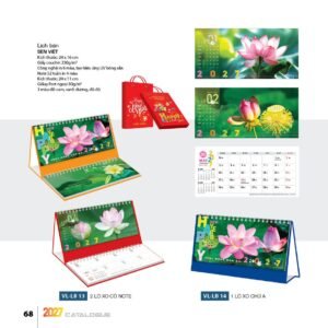Lịch Bàn Chữ M (Có Note 52 Tuần) 2027 VL Mẫu VLLB13 (24 x 11cm) Quà Tặng Tri Ân Ngành Giáo Dục & Nhà Trường in logo doanh nghiệp quà tặng Tết tại Quà Tặng Giáo Dục VN
