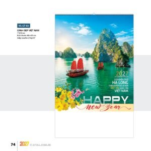 Lịch Bloc 2027 VL Mẫu VLLT03 - Cảnh Đẹp Việt Nam (40 x 63cm) Quà Tặng Tri Ân Ngành Giáo Dục & Nhà Trường in logo doanh nghiệp quà tặng Tết tại Quà Tặng Giáo Dục VN